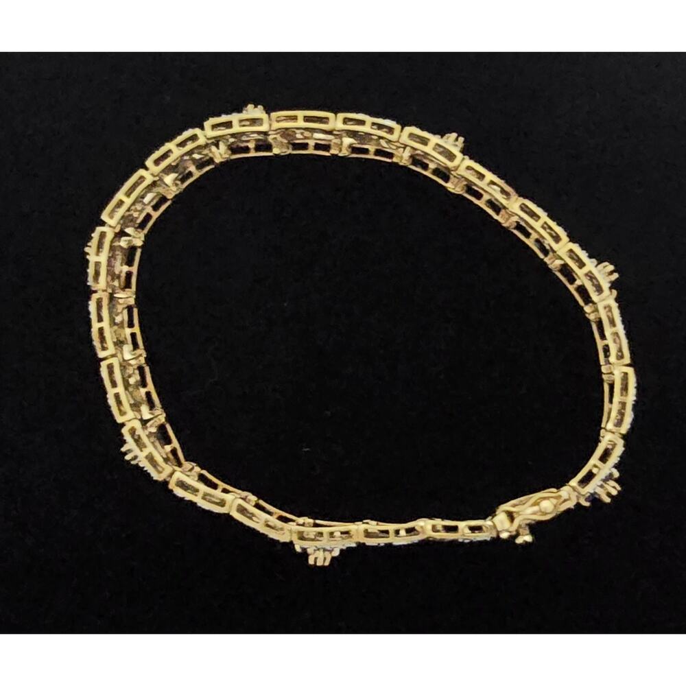 Ross Simons 925 Sterling Silver Gold Vermeil Ruby Emerald Sapphire Bracelet 7.5" - Picture 5 of 16